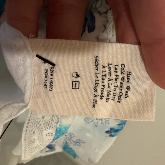 *LIKE NEW* LoveShackFancy Natasha Cotton Lace Trim Floral Ruffle Mini Dress - Picture 10 of 10